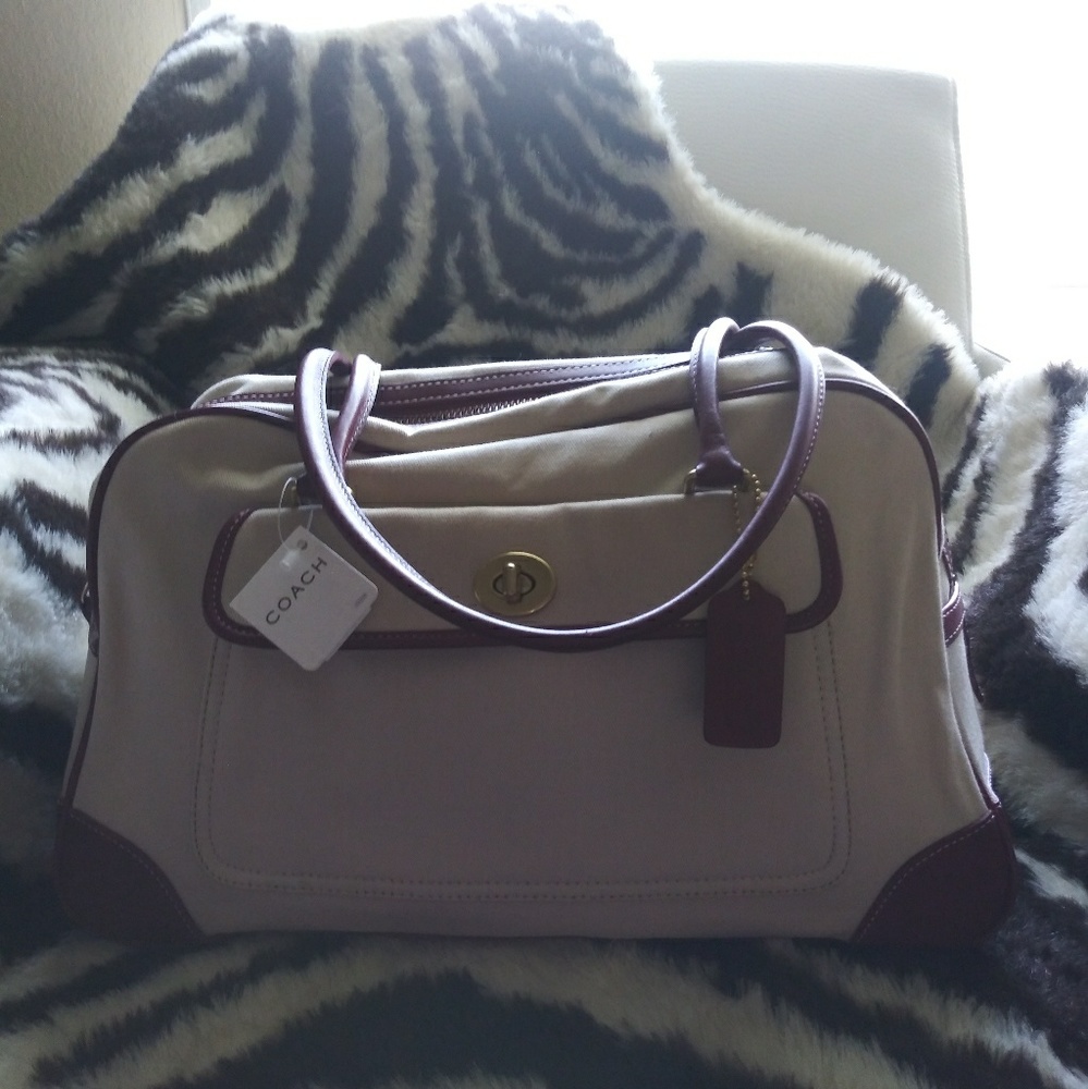 Coach Canvas & Leather Lg. Satchel